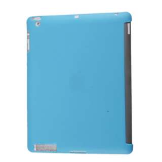 Blue TPU Case Work With Smart Cover For Apple iPad 2 3G  