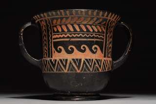 Ancient Greek Pottery Vase Xenon St. Valentin Kantharos  