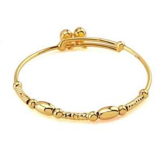 2012 New Design 18K Yellow Gold Filled Babys Bracelet Bangle 2 Bells 