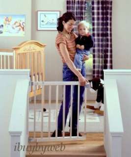 North States Wood Stairway Swing Baby Safety Gate 4630  