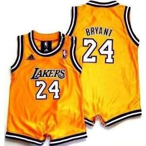 INFANT Baby Kobe Bryant Lakers Replica Home Gold Onesie 