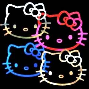 Hello Kitty PINK GLITTER 5 inch Window Stickers Decals  