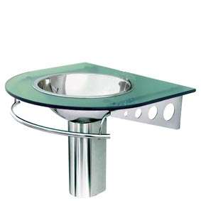 NEW Glass Bathroom Vanity Stainless Sink Bowl Tempered  
