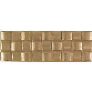 Basket Weave 6x2  Antique Brass finish Solid Forged Aluminum Accent 
