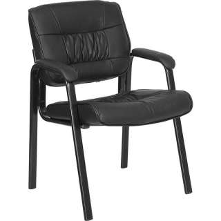 12) BLACK LEATHER GUEST OFFICE DESK SIDE CHAIRS NEW  