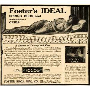   Manufacturing Co. Spring Bed Cribs   Original Print Ad