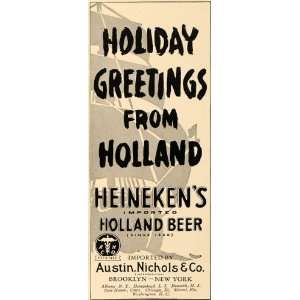   Ad Austin Heinekens Imported Holland Beer Alcohol   Original Print Ad