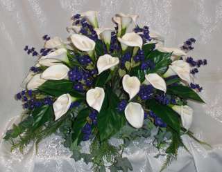 CENTERPIECES ~ CUSTOM COLORS ~ Calla Lily Silk Wedding Flowers Pillar 