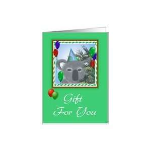  Gift For You Birthday Koala Bear Balloons Card Health 
