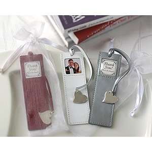   Bookmark with Silver Heart Charm in Sheer Organza Bag   Silver