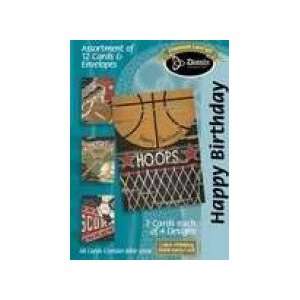  Boxed Gift Cards Birthday Sports (12 Pack) Everything 