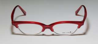   MIKLI 130 RED/SILVER CAT EYES AUTHENTIC EYEGLASS/GLASSES/FRAMES WOMENS