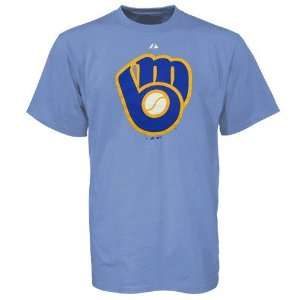 Majestic Milwaukee Brewers Youth Light Blue Cooperstown Official Logo 