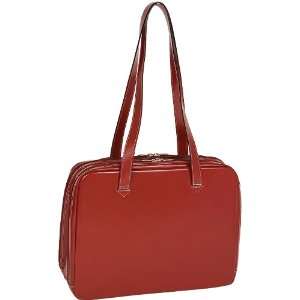   Red Leather Womens Case w/ Removable Sleeve McKlein Womens Briefcases