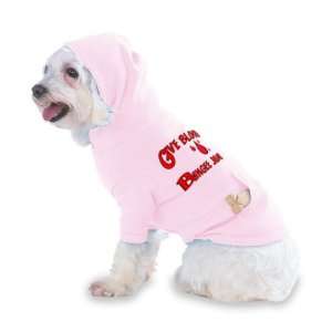 Give Blood Bungee Jump Hooded (Hoody) T Shirt with pocket for your Dog 