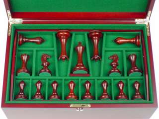 Gotham Collector Chess Set Red Sandalwood 4.4 King  