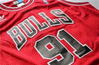 NBA DENNIS RODMAN CHICAGO BULLS SWINGMAN JERSEY RED  