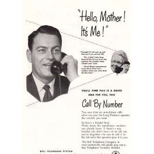   Print Ad 1953 Bell Telephone Call by Number. Bell Telephone Books