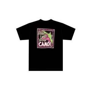  Real Girls Wear Camo T Shirt, Small Black Patio, Lawn 