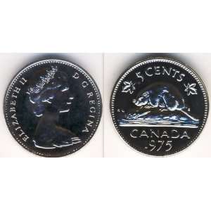    Brilliant Uncirculated 1975 Canadian Beaver Nickel 