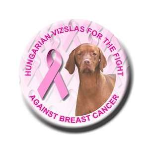 Hungarian Vizsla Breast Cancer Pin Badge: Everything Else