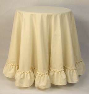 Stephanie Country Ruffled Round Table Cloth Cover  