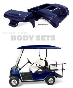 Club Car DS Golf Cart Complete NAVY METALLIC Color Through Body Set 