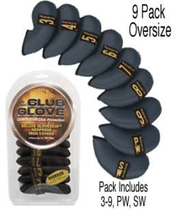 Club Glove Gloveskin Oversize Iron Covers, 3 SW, Black  