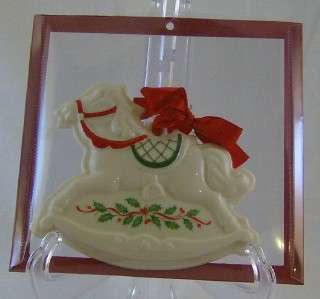 LENOX HOLIDAY COOKIE PRESS MOLD ORNAMENT ROCKING HORSE  