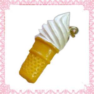 Sweet Dessert Charm DIY Pendant Vanilla Ice Cream Corn  