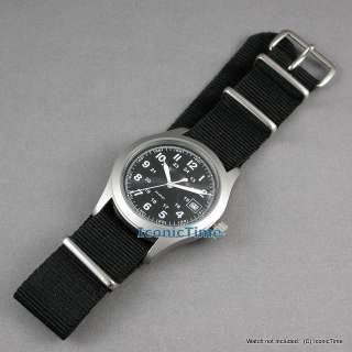 Premium Black Nylon Strap/Band Fits NATO Country Military Issue Watch 
