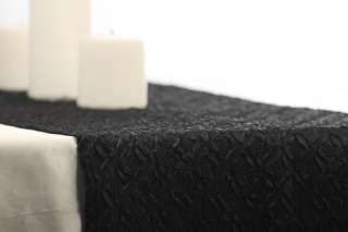 Luxurious Black Satin Crepe Table Runner. A plain table cloth or table 