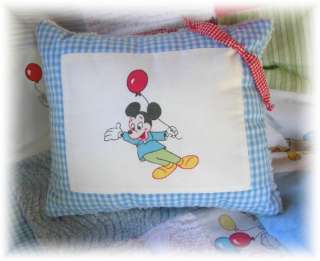 Vintage Mickey Mouse chenille baby quilt crib bedding  