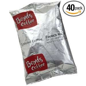  Coffee French No. 6, Ground Dark Roast Coffee, 3 Ounce Portion Packs 