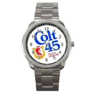 Colt 45 Malt Liquor Beer Logo New Style Metal Watch 
