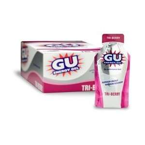  GU Energy Gel packets   Tri Berry w/caffeine 24ct Health 