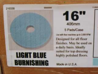 16 BURNISHING FLOOR PADS BLUE / 5 PER CASE (bin 35)  