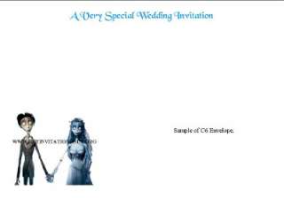 Corpse Bride Wedding & Save the Date Invitation/Invite  