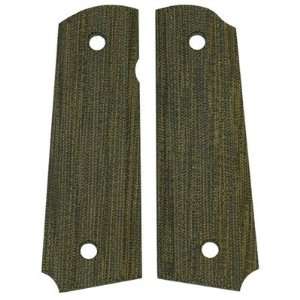 1911 Auto gator Back Grips Government Grips, Standard, Green Canvas 