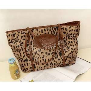   Designer Inspired Oversized Spy Handbag Wild Leopard Pattern ** Free