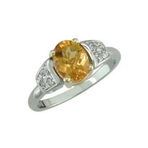    Cypress   size 11.25 14K Gold Citrine & Diamond Ring Jewelry