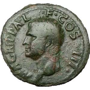  Marcus Vipsanius Agrippa Augustus General 37AD Roman Coin 