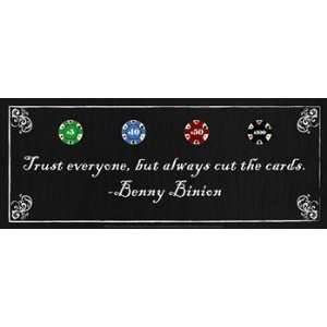   , but always cut the cards Benny Binion   Poster by Jo Smith (20x8
