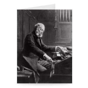 Cesar Franck at the console of the organ at   Greeting Card (Pack of 