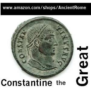 Ancient Coin House CONSTANTINE The GREAT. BRONZE COIN. IMPERIAL ROMAN 