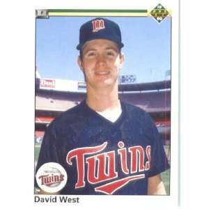  1990 Upper Deck # 15 David West Minnesota Twins Baseball 