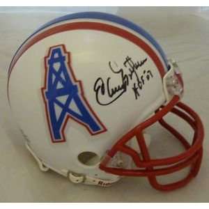  Elvin Bethea Autographed Houston Oilers Mini Helmet 