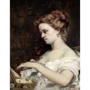 Woman With Jewels by Gustave Courbet 7.88X10.00. Art 