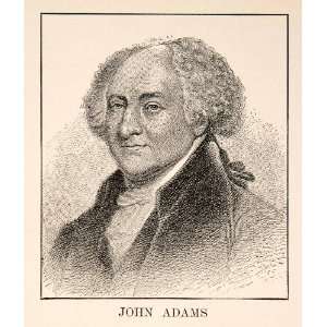 1929 Print Portrait John Adams Second President United States America 
