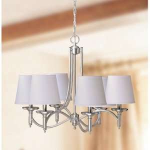 Josephine 6 Light Chandelier with Calais Barrel Shade Finish Satin 